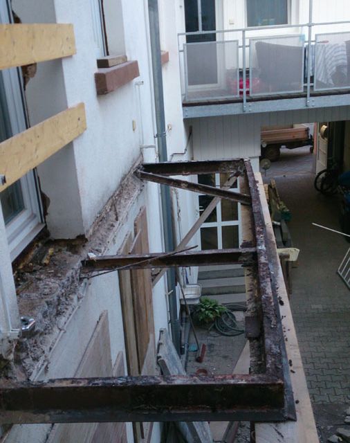 Raatz | Gesellschaft für Hochbau mbH in Heidelberg, Sanierung, maroder Balkon